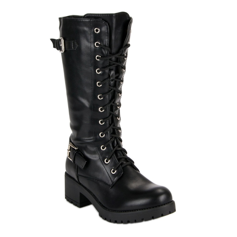 Seastar Botas negras con cordones negro 1