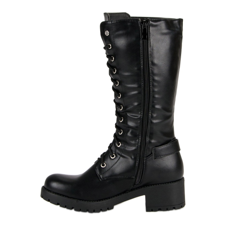 Seastar Botas negras con cordones negro 2