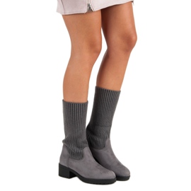 Seastar Botas altas sin cordones gris 2