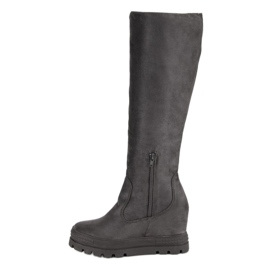 Seastar Botas de cuña de ante gris 2