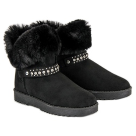 Seastar Mukluki con piel negro 2 Seastar Mukluki con piel negro 2