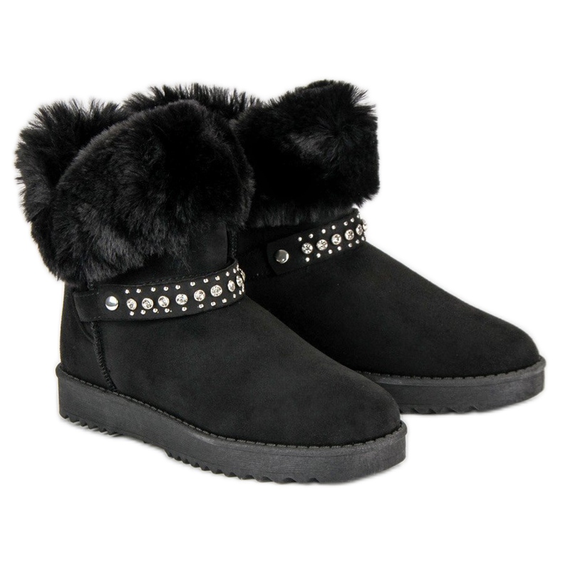 Seastar Mukluki con piel negro 2 Seastar Mukluki con piel negro 2