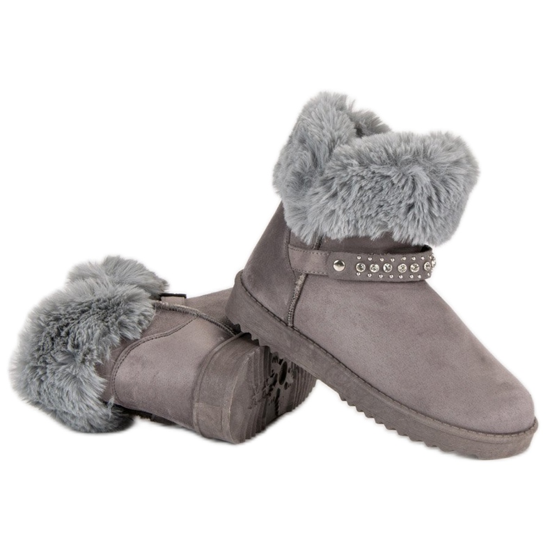 Seastar Mukluki con piel gris 1