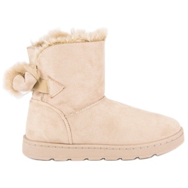 Botas de nieve beige de mujer 1 Botas de nieve beige de mujer 1