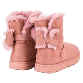 Botas de nieve rosa para mujer rosado 4