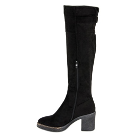 Seastar Botas de ante en el poste negro 7
