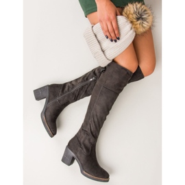 Seastar Botas de ante en el poste gris 8