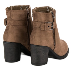 Small Swan Botas de mujer de moda marrón 3