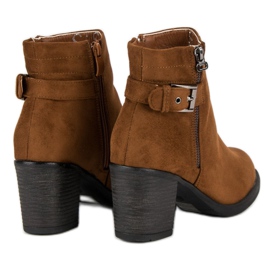 Small Swan Botas de mujer de moda marrón 3