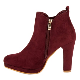 Small Swan Botas mujer granate rojo 2