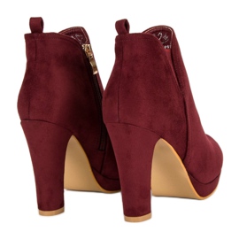 Small Swan Botas mujer granate rojo 3