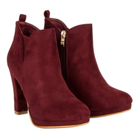 Small Swan Botas mujer granate rojo 4
