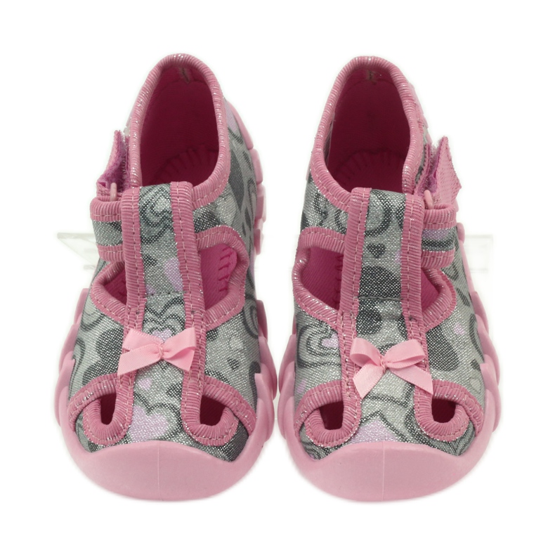 Befado 190P084 zapatillas hilo brillante gris rosado 4