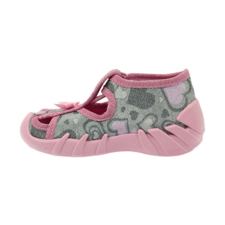 Befado 190P084 zapatillas hilo brillante gris rosado 2