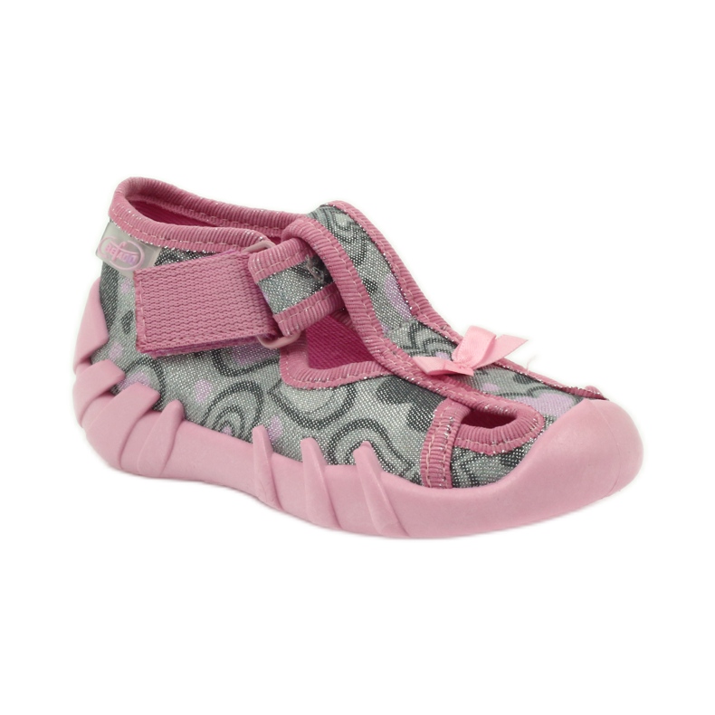 Befado 190P084 zapatillas hilo brillante gris rosado 1