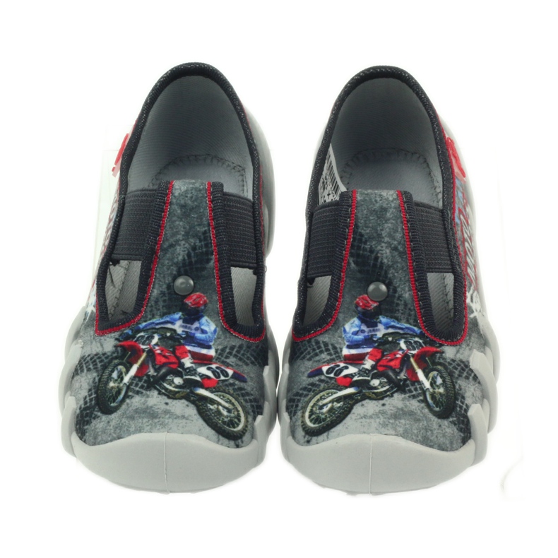 Zapatillas befado niños zapatillas 290x166 gris rojo 4