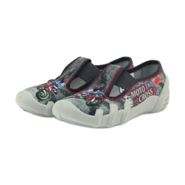 Zapatillas befado niños zapatillas 290x166 gris rojo 3