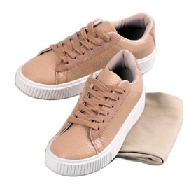 Deportivas marrones con estampado de serpiente marrón 1