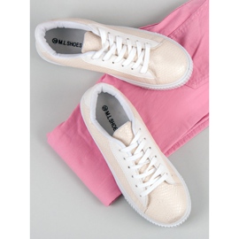 Zapatillas blancas con estampado de serpiente blanco 7