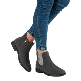 Vinceza Botas elegantes botines Jodhpur gris 6