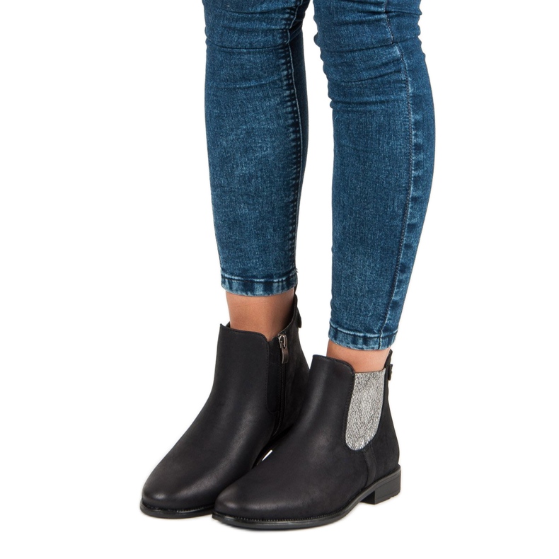 Vinceza Botas elegantes de Jodhpur negro 1