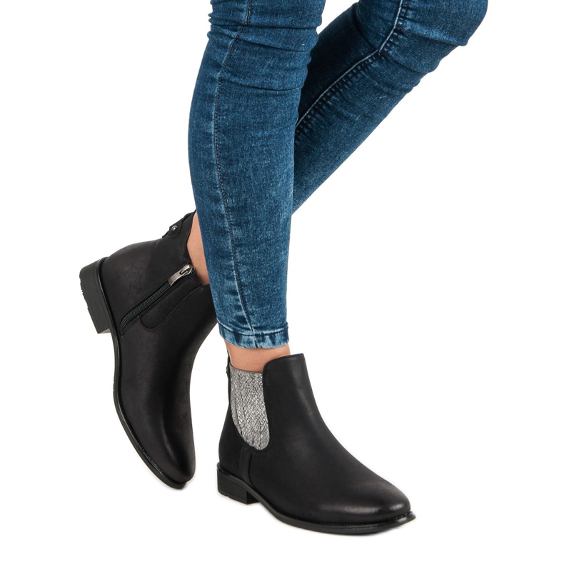 Vinceza Botas elegantes de Jodhpur negro 2
