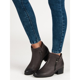 Vinceza Botas grises con cremallera negro 1