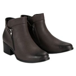 Vinceza Botas grises con cremallera negro 6
