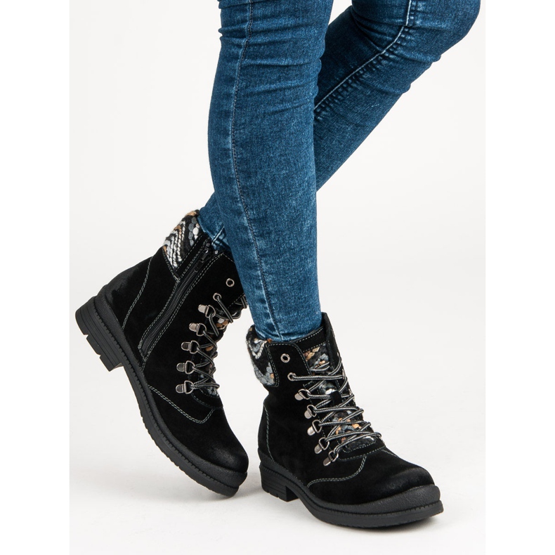 Filippo Botines piel atados negro 1 Filippo Botines piel atados negro 1