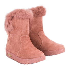 Botas de nieve rosas cálidas rosado 3