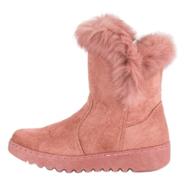 Botas de nieve rosas cálidas rosado 5