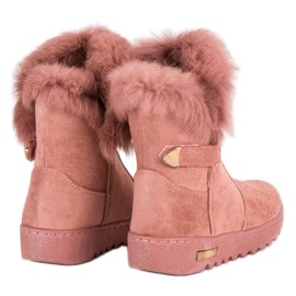 Botas de nieve rosas cálidas rosado 6