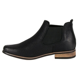 Filippo Botas negras con calado negro 3