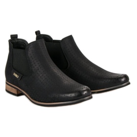 Filippo Botas negras con calado negro 5
