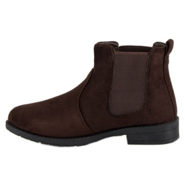 Lady Fashion Botines de gamuza sin cordones marrón 3