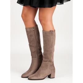 Filippo Botas de tacón beige 1