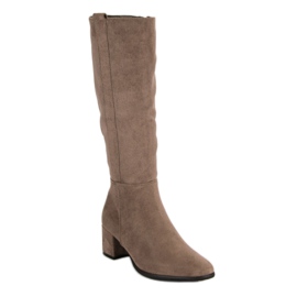 Filippo Botas de tacón beige 3