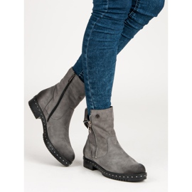 Botines VINCEZA de Piel gris 2
