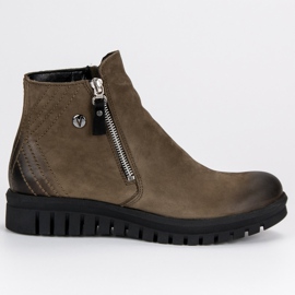 Botas bajas en la cremallera VINCEZA verde 3