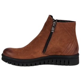 Botas bajas en la cremallera VINCEZA marrón 3
