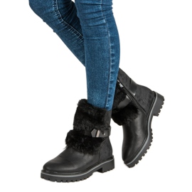 Filippo Botas negras con piel negro 2