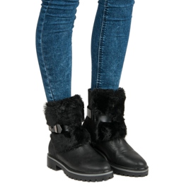Filippo Botas negras con piel negro 1