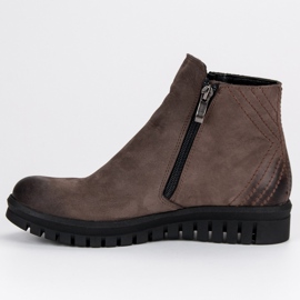 Botas bajas en la cremallera VINCEZA marrón 4