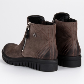 Botas bajas en la cremallera VINCEZA marrón 5
