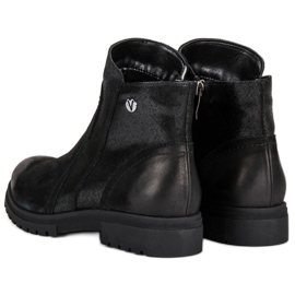 Cómodas botas VINCEZA de piel negro 5