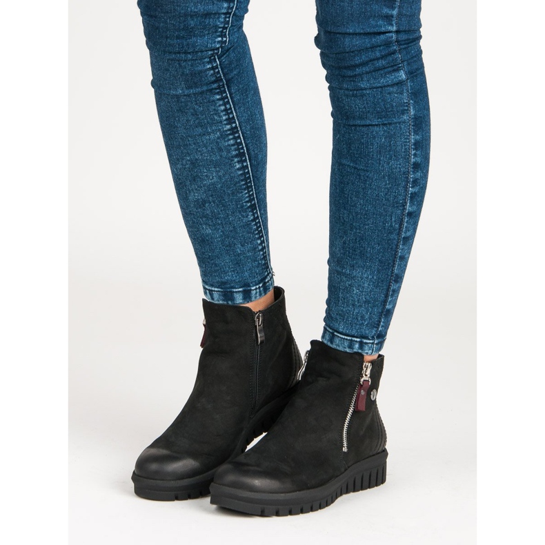 Botas bajas en la cremallera VINCEZA negro 1