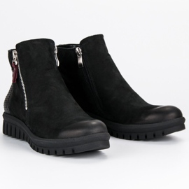 Botas bajas en la cremallera VINCEZA negro 6