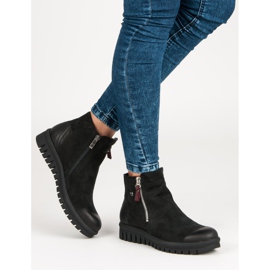 Botas bajas en la cremallera VINCEZA negro 2 Botas bajas en la cremallera VINCEZA negro 2