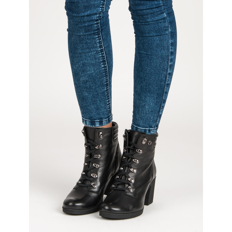 Cómodos tacones vinceza negro 1