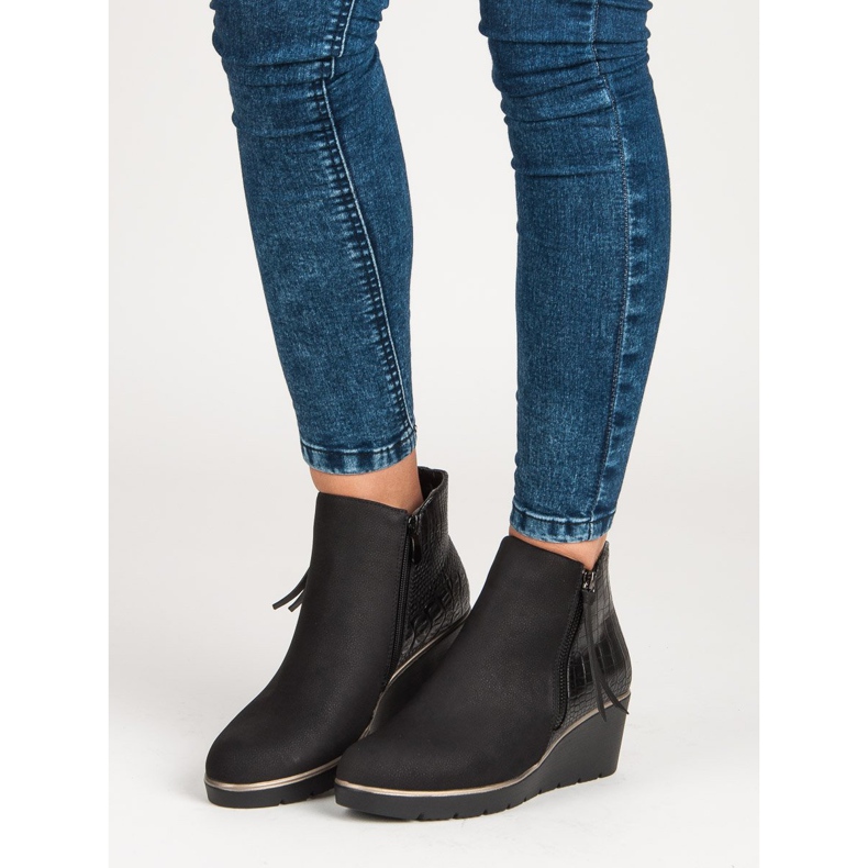 Filippo Botas de cuña negras negro 1 Filippo Botas de cuña negras negro 1